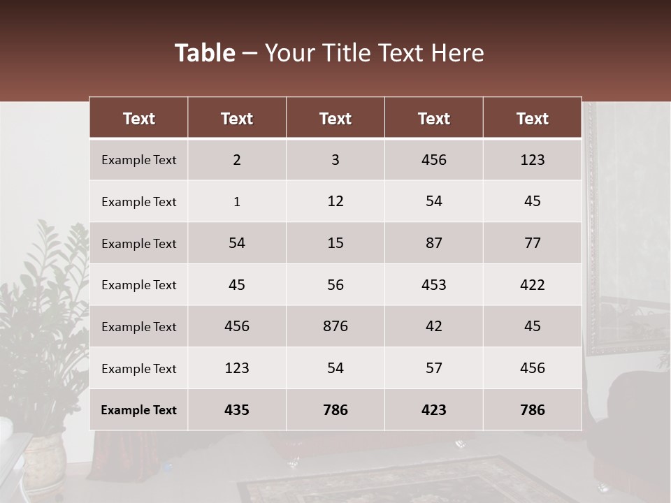 A Living Room With A Couch And A Rug PowerPoint Template