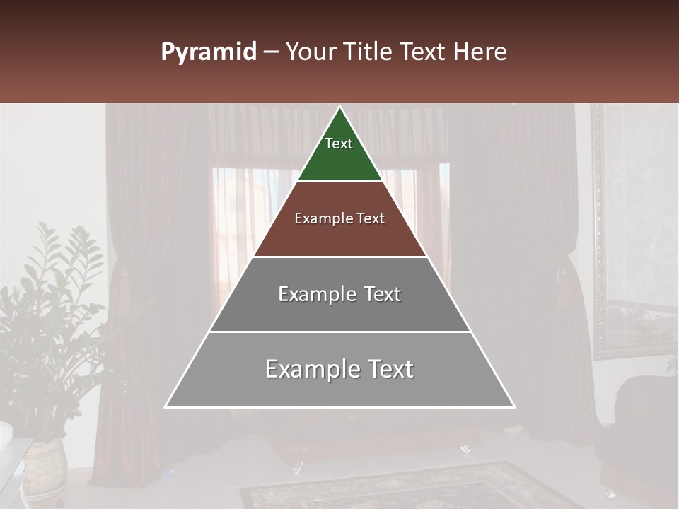 A Living Room With A Couch And A Rug PowerPoint Template