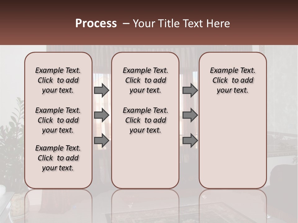 A Living Room With A Couch And A Rug PowerPoint Template