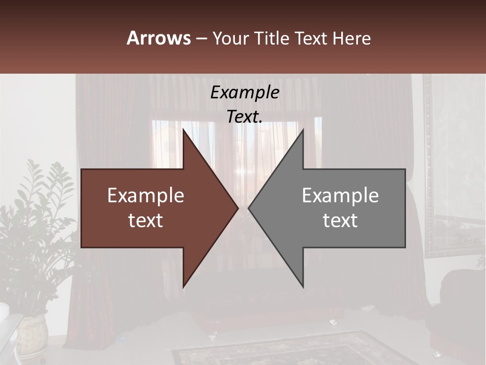 A Living Room With A Couch And A Rug PowerPoint Template