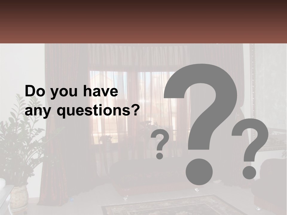 A Living Room With A Couch And A Rug PowerPoint Template