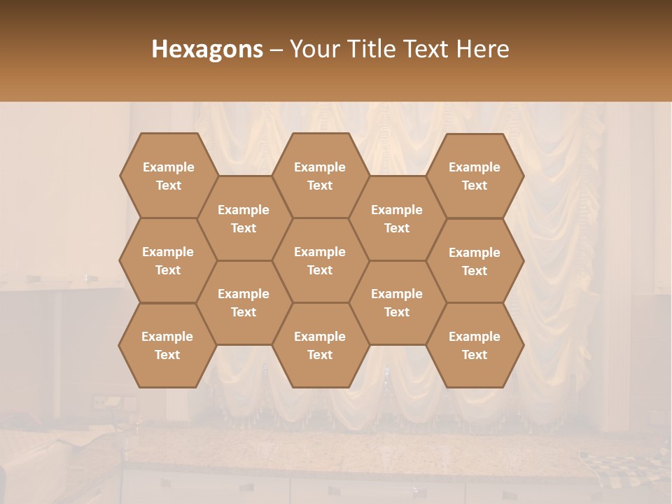 A Curtained Window With A Checkered Table Cloth PowerPoint Template