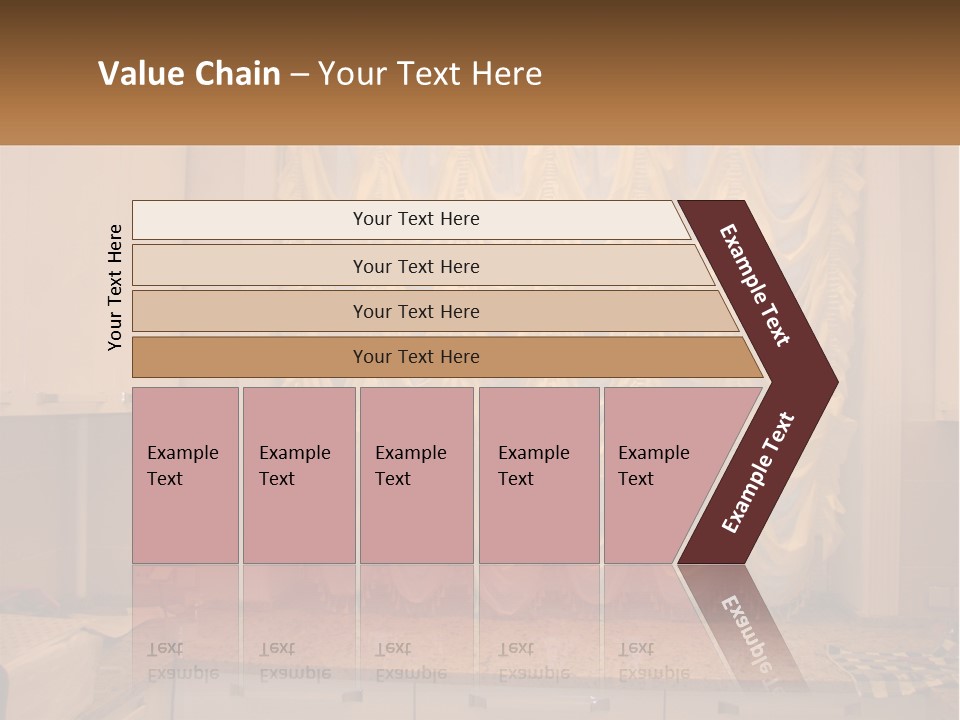 A Curtained Window With A Checkered Table Cloth PowerPoint Template