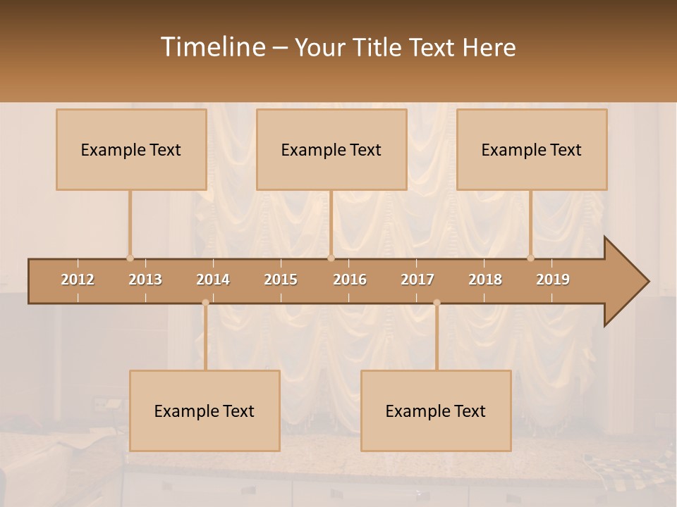 A Curtained Window With A Checkered Table Cloth PowerPoint Template