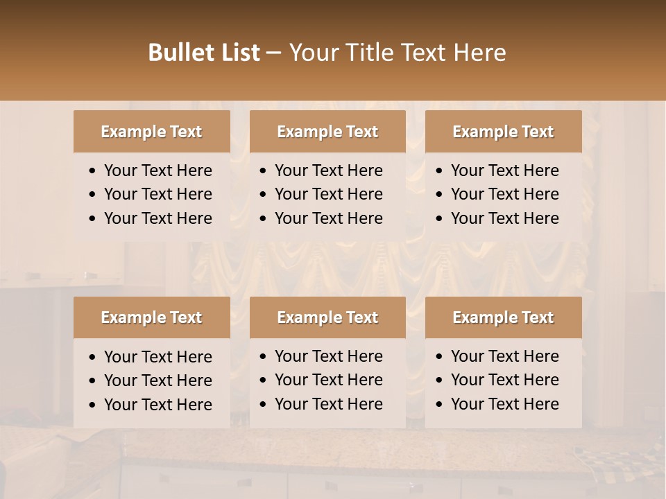 A Curtained Window With A Checkered Table Cloth PowerPoint Template