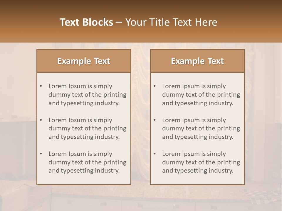 A Curtained Window With A Checkered Table Cloth PowerPoint Template