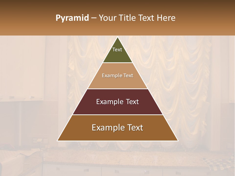 A Curtained Window With A Checkered Table Cloth PowerPoint Template