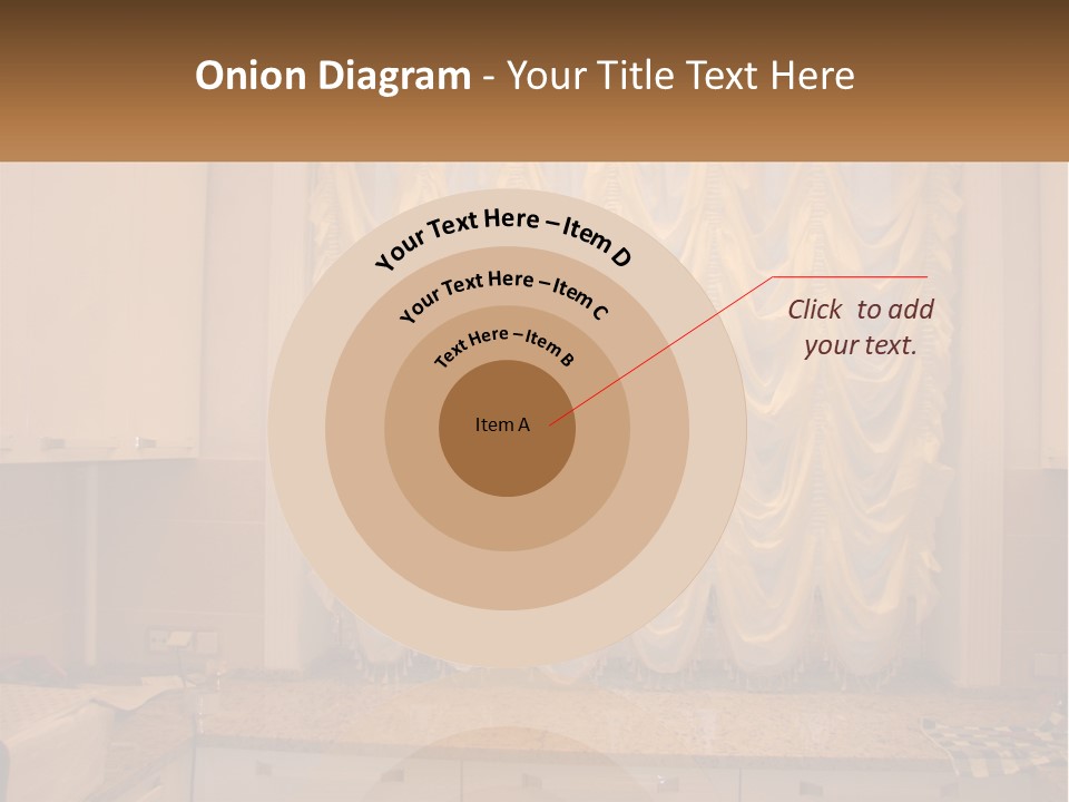 A Curtained Window With A Checkered Table Cloth PowerPoint Template