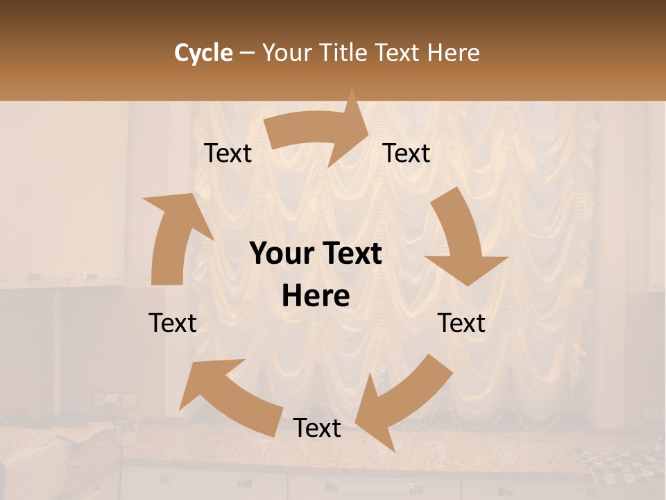 A Curtained Window With A Checkered Table Cloth PowerPoint Template