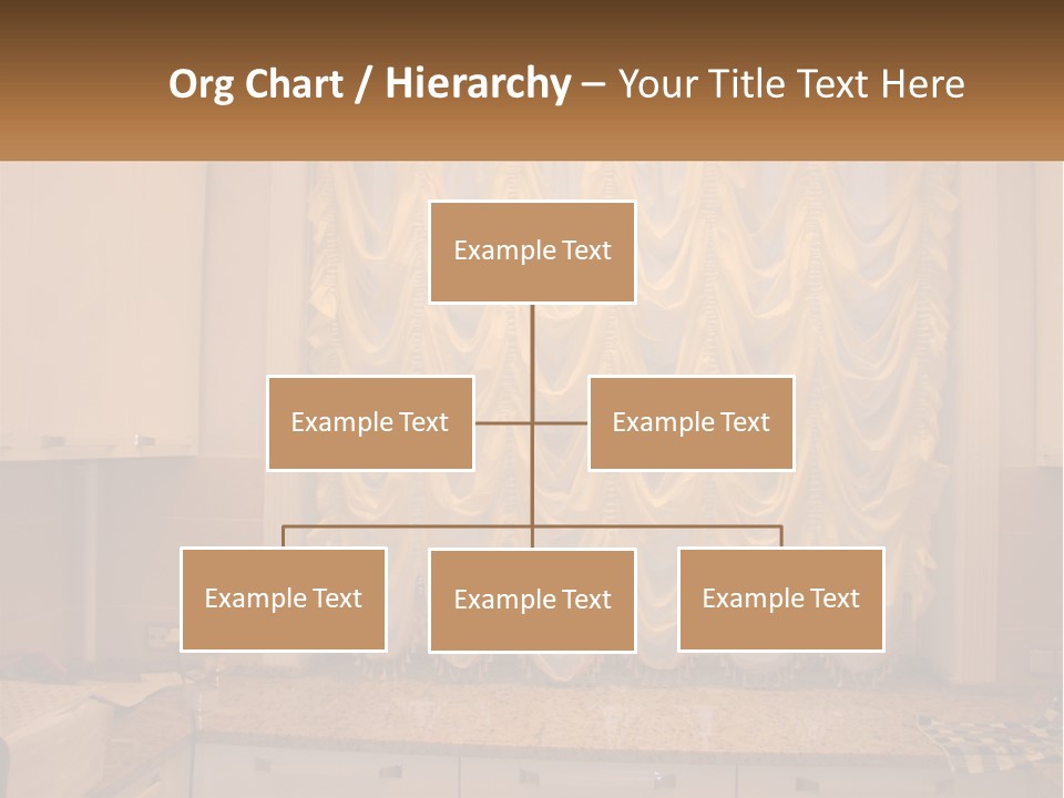 A Curtained Window With A Checkered Table Cloth PowerPoint Template