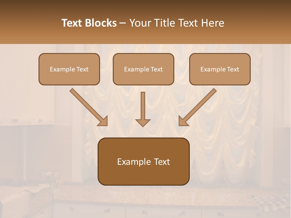 A Curtained Window With A Checkered Table Cloth PowerPoint Template
