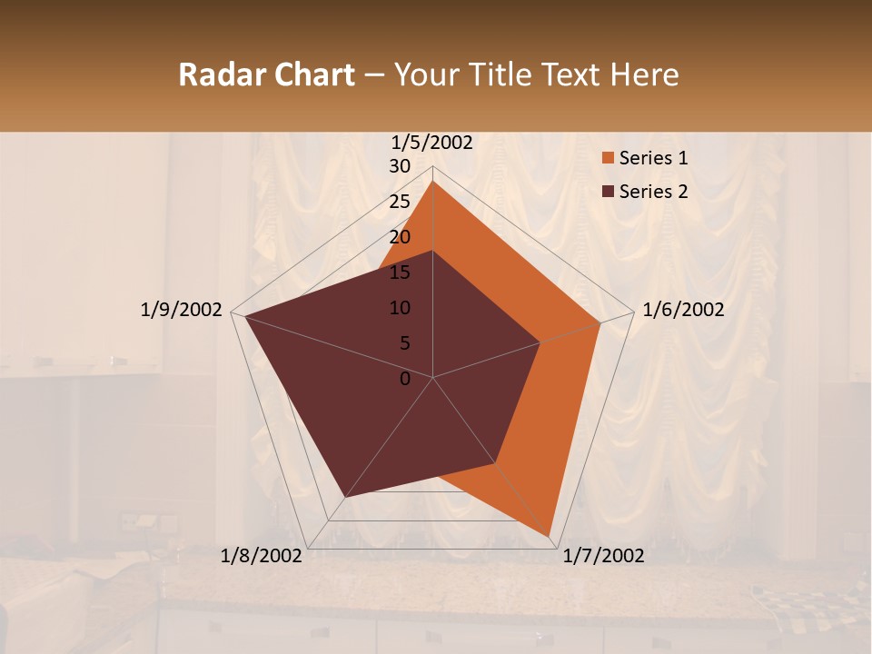 A Curtained Window With A Checkered Table Cloth PowerPoint Template