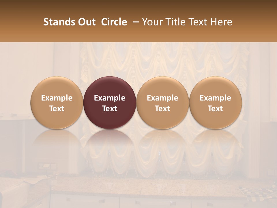 A Curtained Window With A Checkered Table Cloth PowerPoint Template