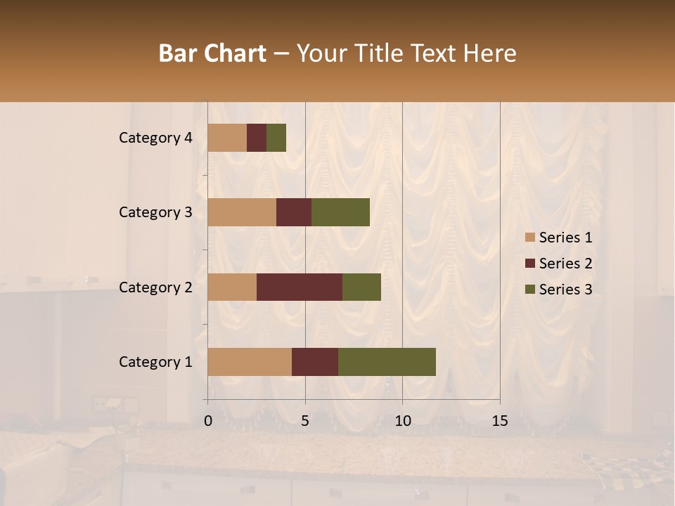 A Curtained Window With A Checkered Table Cloth PowerPoint Template