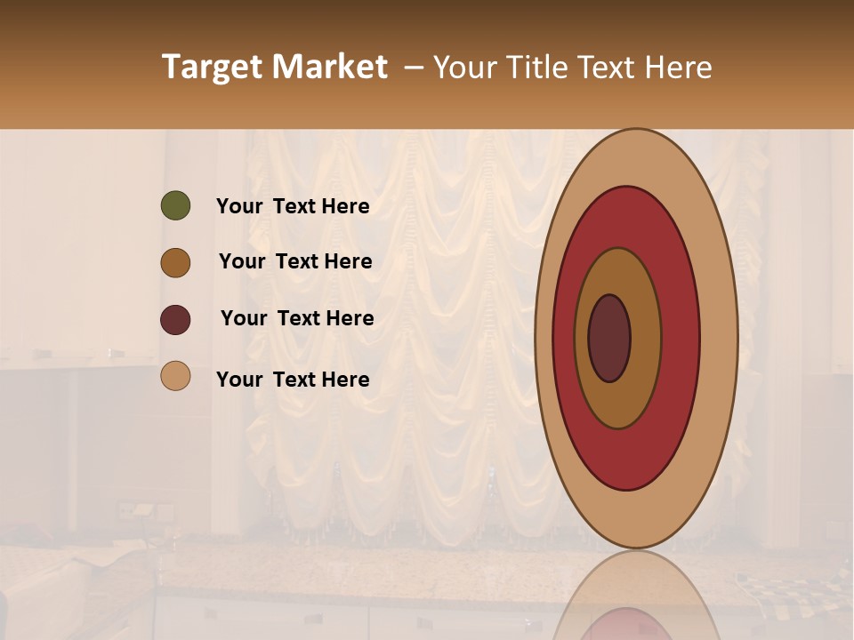 A Curtained Window With A Checkered Table Cloth PowerPoint Template