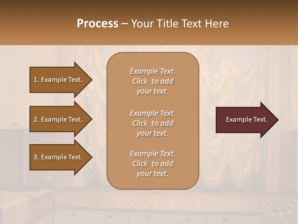 A Curtained Window With A Checkered Table Cloth PowerPoint Template