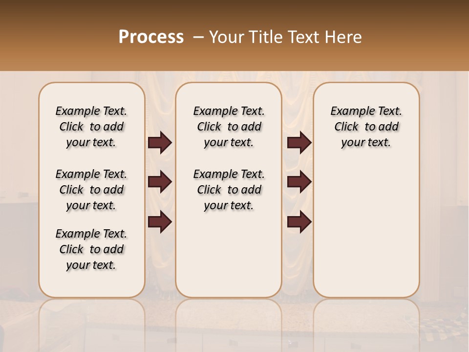 A Curtained Window With A Checkered Table Cloth PowerPoint Template
