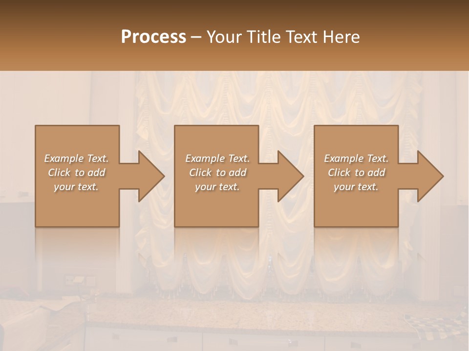 A Curtained Window With A Checkered Table Cloth PowerPoint Template