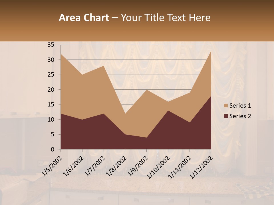 A Curtained Window With A Checkered Table Cloth PowerPoint Template