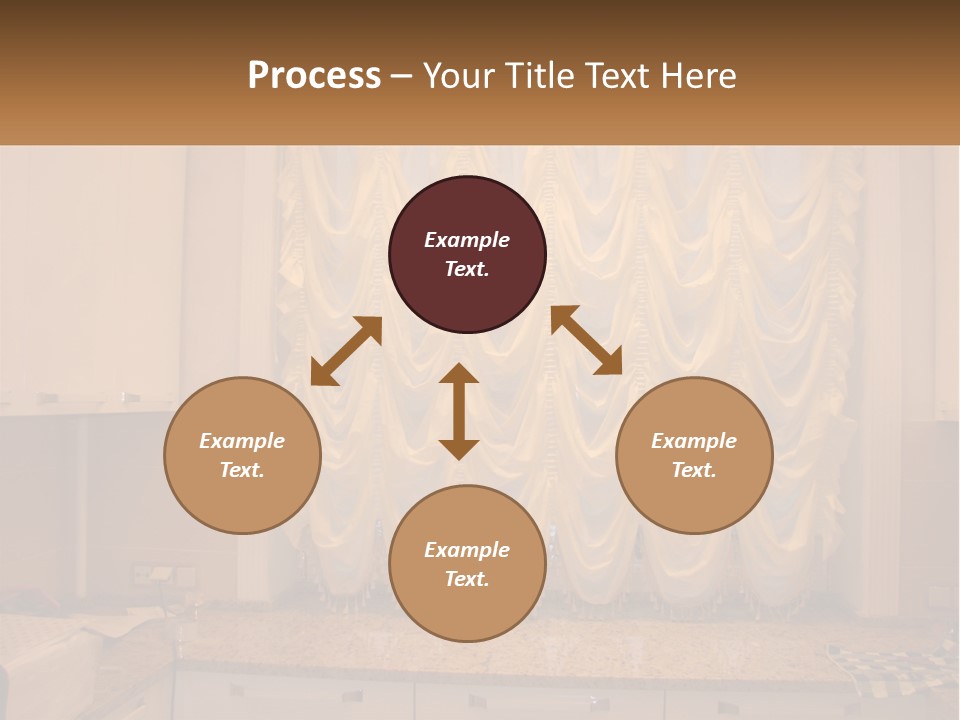 A Curtained Window With A Checkered Table Cloth PowerPoint Template