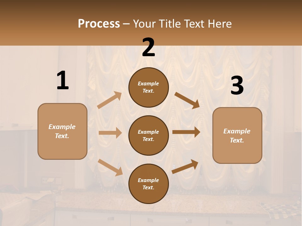 A Curtained Window With A Checkered Table Cloth PowerPoint Template