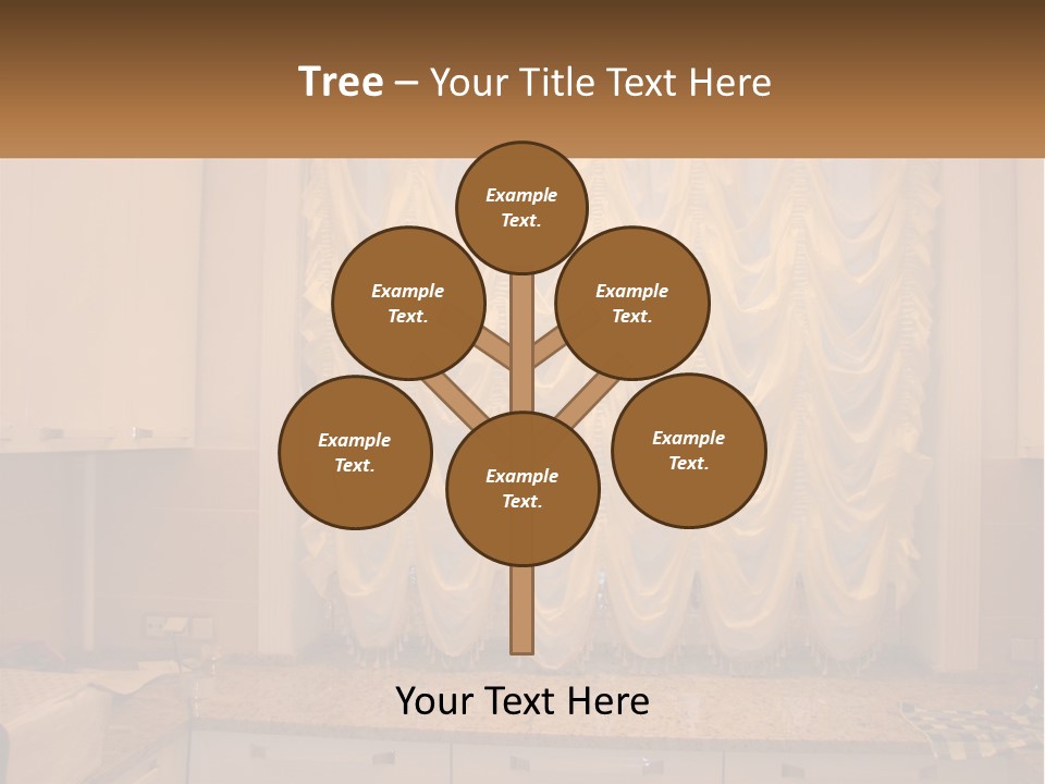 A Curtained Window With A Checkered Table Cloth PowerPoint Template
