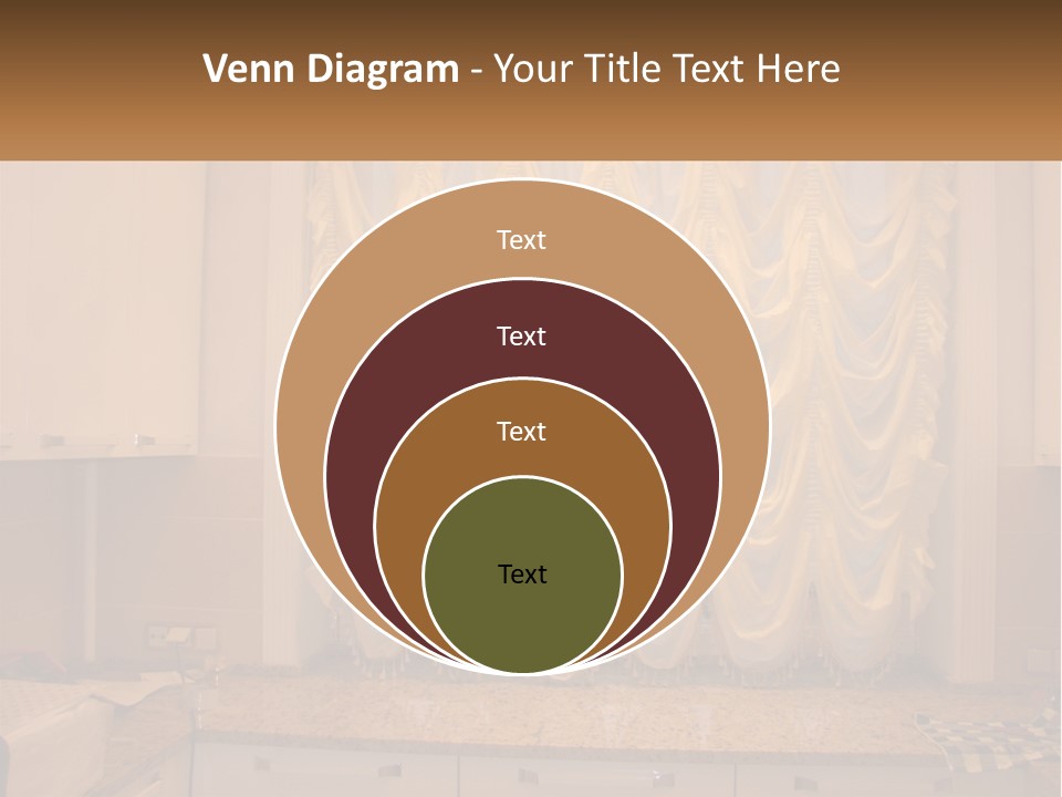 A Curtained Window With A Checkered Table Cloth PowerPoint Template