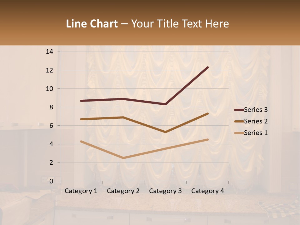 A Curtained Window With A Checkered Table Cloth PowerPoint Template