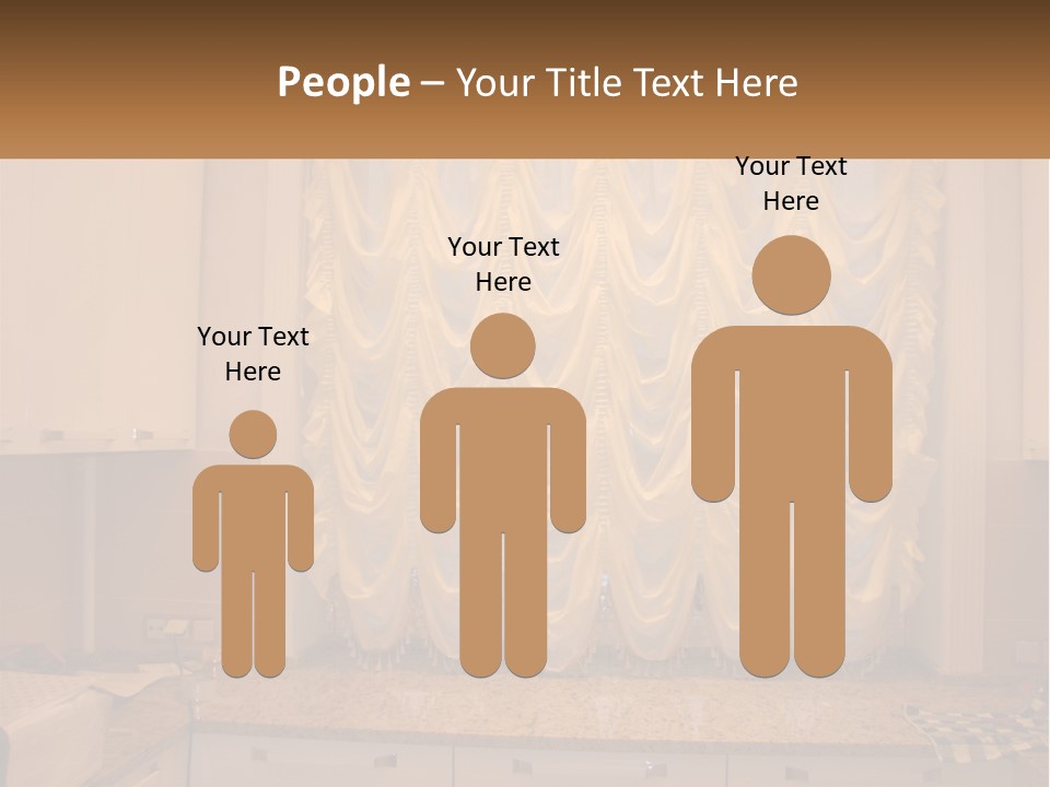 A Curtained Window With A Checkered Table Cloth PowerPoint Template