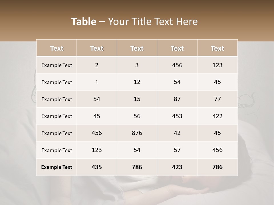 A Young Boy Sleeping On A Bed With A Monster Drawn On The Wall Behind Him PowerPoint Template