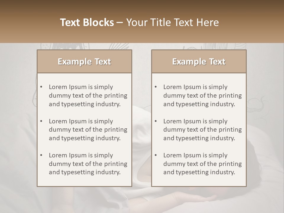 A Young Boy Sleeping On A Bed With A Monster Drawn On The Wall Behind Him PowerPoint Template