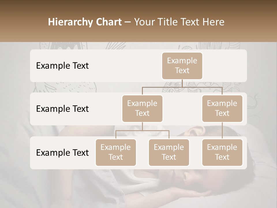 A Young Boy Sleeping On A Bed With A Monster Drawn On The Wall Behind Him PowerPoint Template