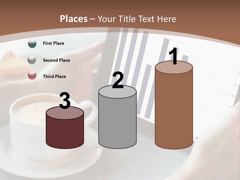 A Person Holding A Tablet With A Bar Chart On It PowerPoint Template