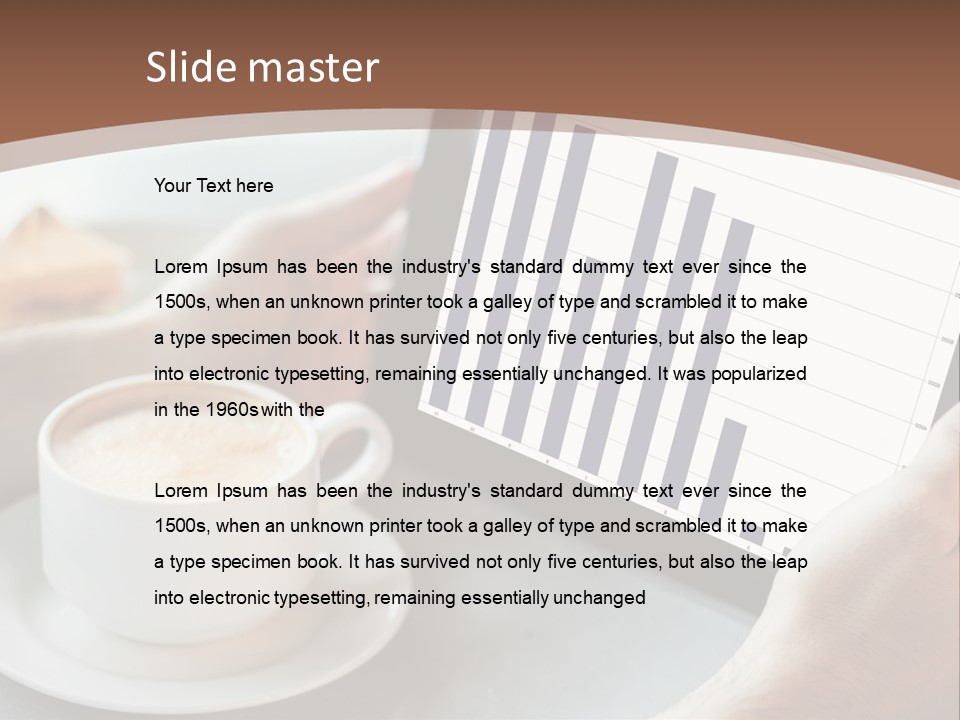 A Person Holding A Tablet With A Bar Chart On It PowerPoint Template