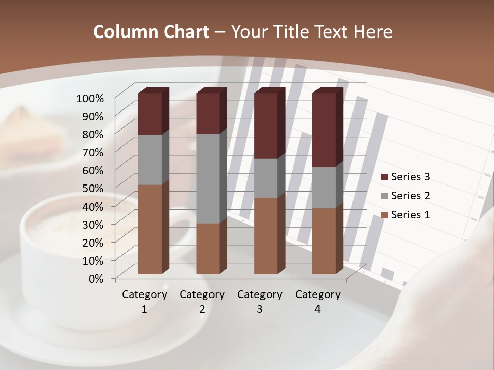 A Person Holding A Tablet With A Bar Chart On It PowerPoint Template