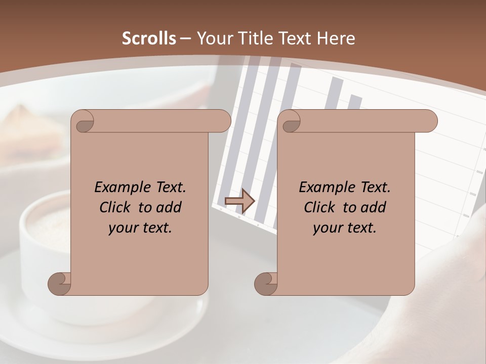 A Person Holding A Tablet With A Bar Chart On It PowerPoint Template