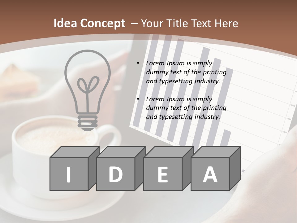 A Person Holding A Tablet With A Bar Chart On It PowerPoint Template