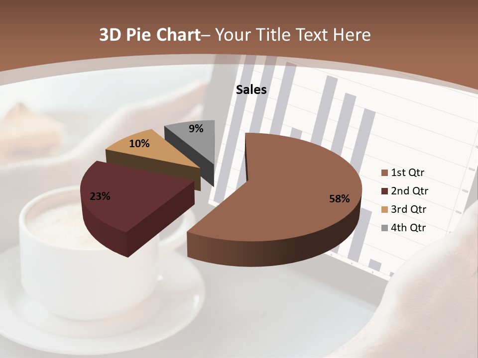 A Person Holding A Tablet With A Bar Chart On It PowerPoint Template