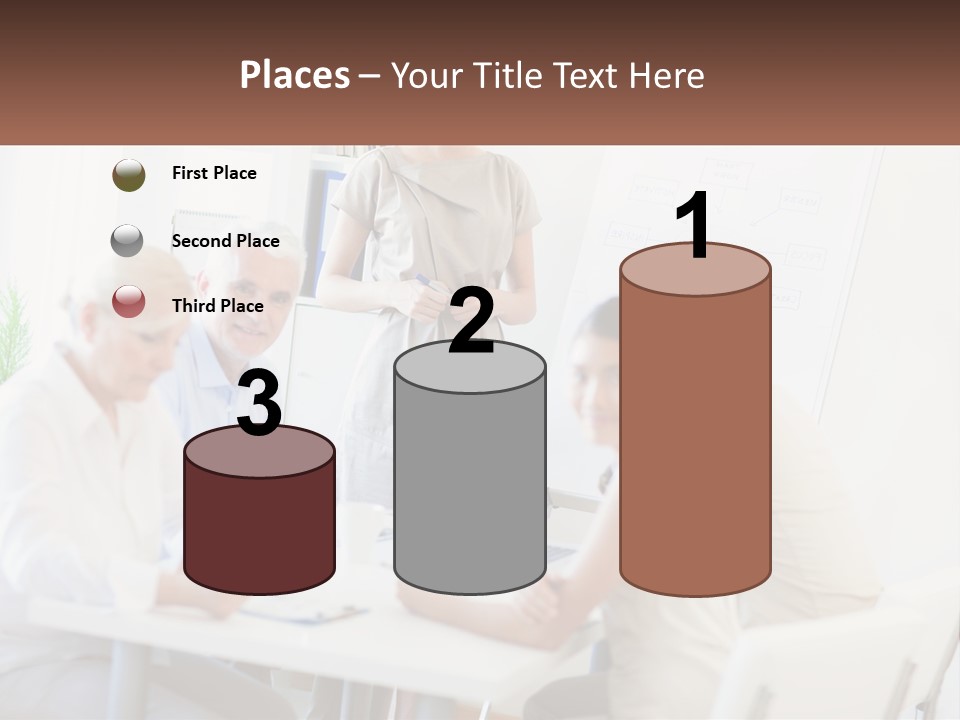 A Group Of People Sitting Around A Table PowerPoint Template