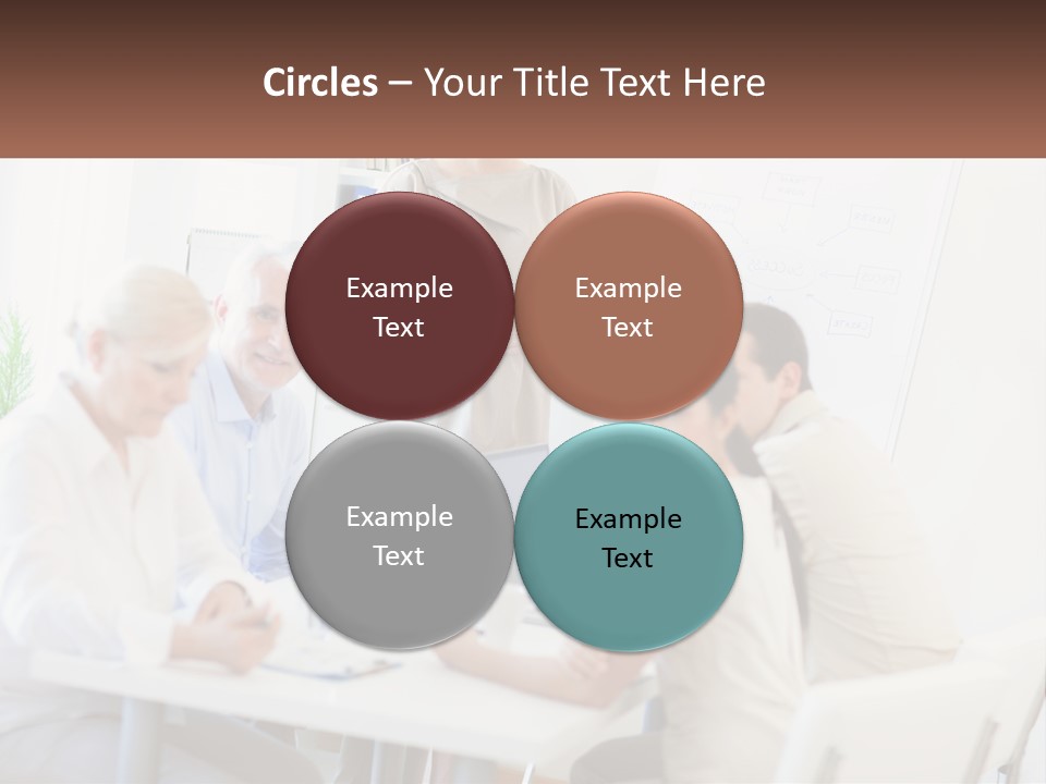 A Group Of People Sitting Around A Table PowerPoint Template