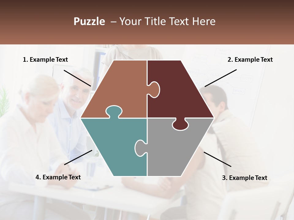 A Group Of People Sitting Around A Table PowerPoint Template