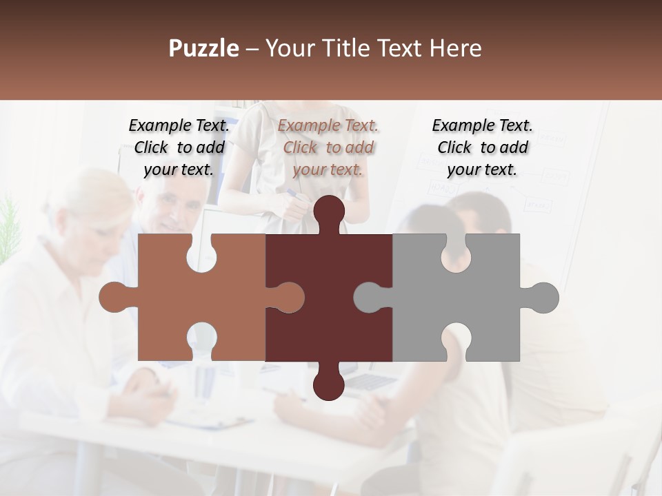 A Group Of People Sitting Around A Table PowerPoint Template