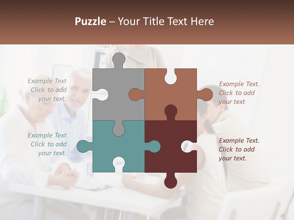 A Group Of People Sitting Around A Table PowerPoint Template