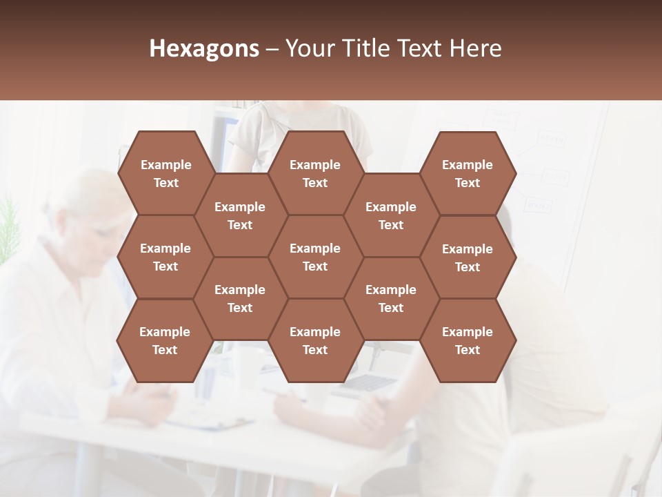 A Group Of People Sitting Around A Table PowerPoint Template