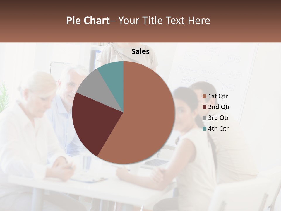 A Group Of People Sitting Around A Table PowerPoint Template