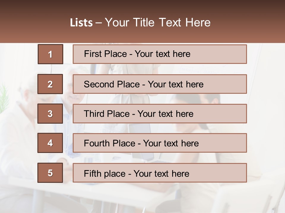 A Group Of People Sitting Around A Table PowerPoint Template