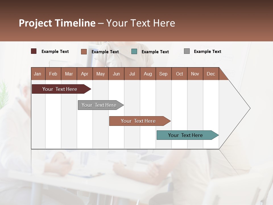 A Group Of People Sitting Around A Table PowerPoint Template