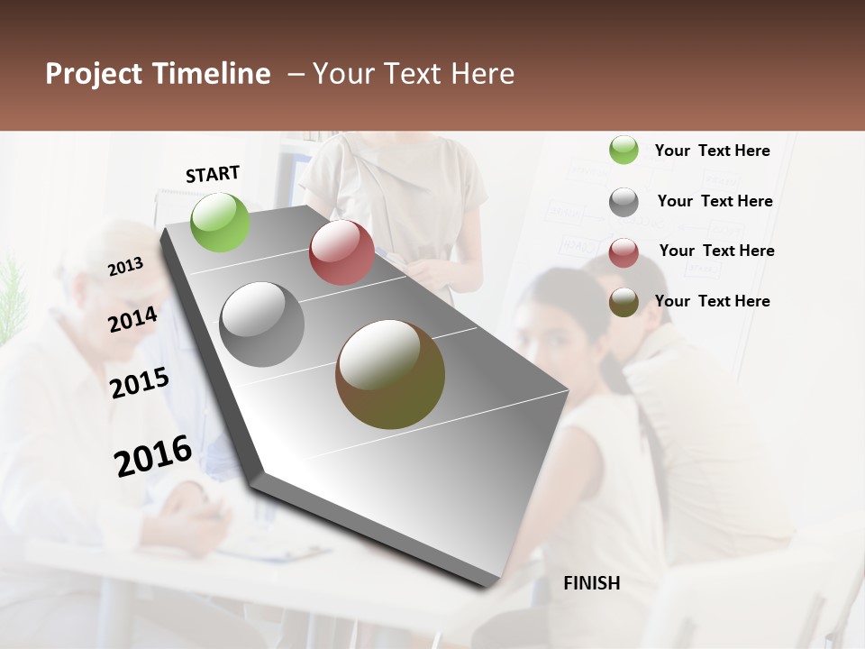 A Group Of People Sitting Around A Table PowerPoint Template