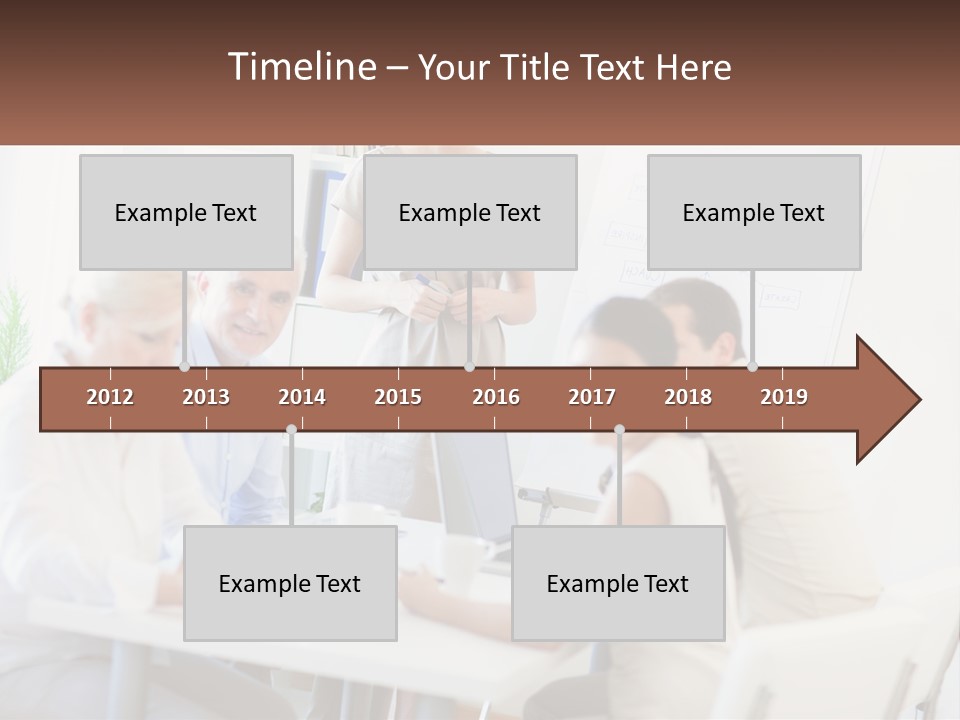 A Group Of People Sitting Around A Table PowerPoint Template