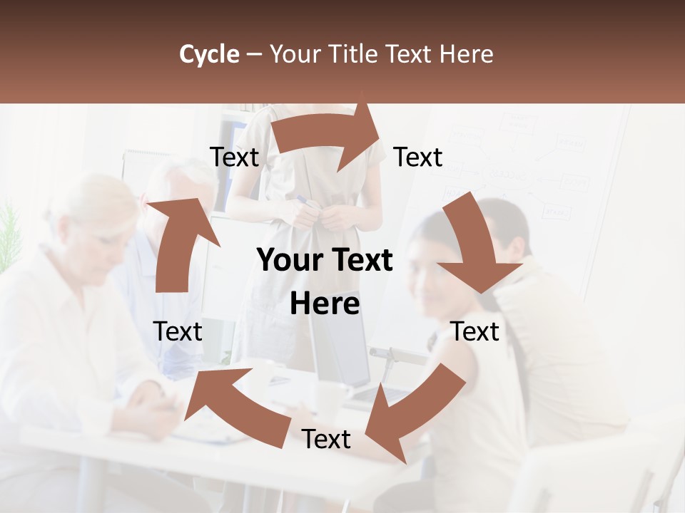 A Group Of People Sitting Around A Table PowerPoint Template